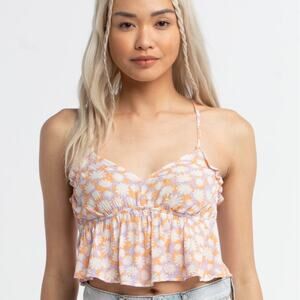 RSQ Womens Daisy X-Back Babydoll Top